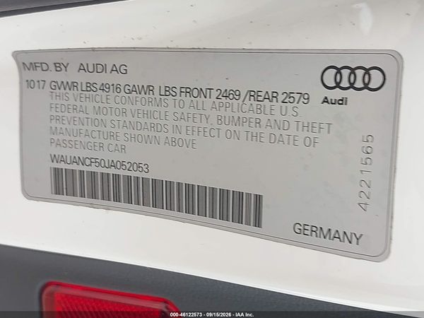 2018 AUDI A5 2.0T PREMIUM — I9