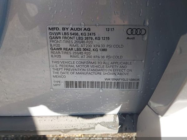 2018 AUDI Q5 — I9