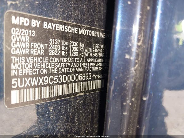 2013 BMW X3 XDRIVE28I — I9