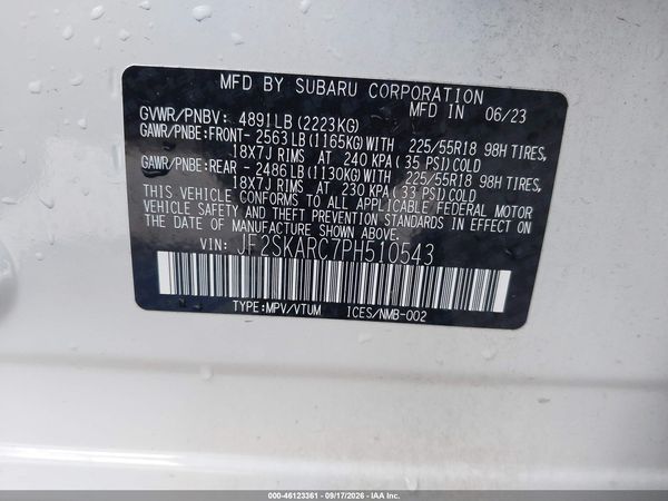 2023 SUBARU FORESTER TOURING — I9