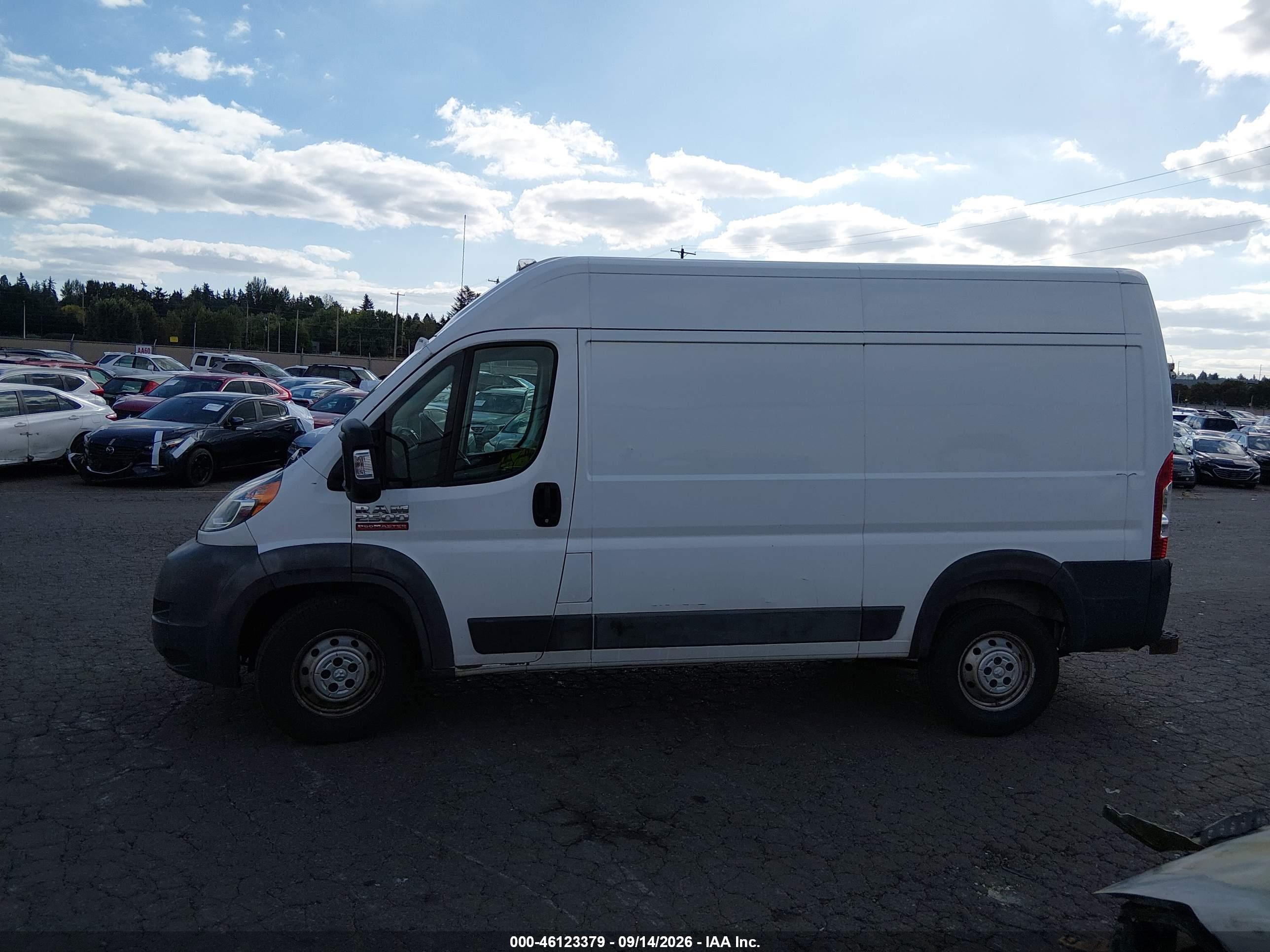 2017 RAM PROMASTER 2500 HIGH ROOF 136 WB