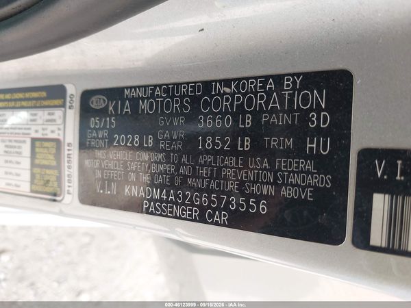 2016 KIA RIO LX — I9