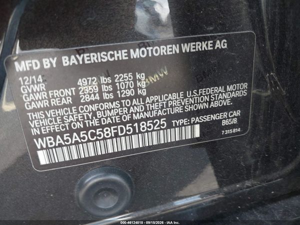 2015 BMW 528I — I9