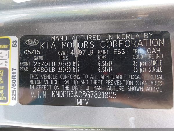 2016 KIA SPORTAGE LX — I9