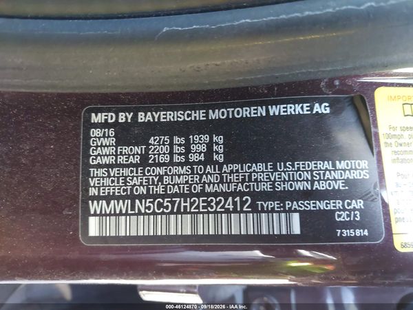 2017 MINI CLUBMAN COOPER — I9