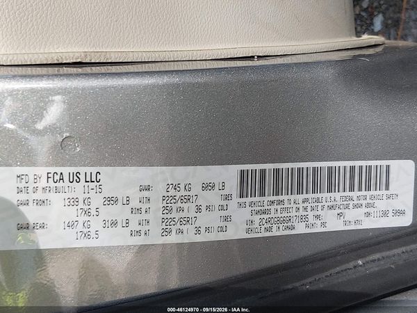 2016 DODGE GRAND CARAVAN SE