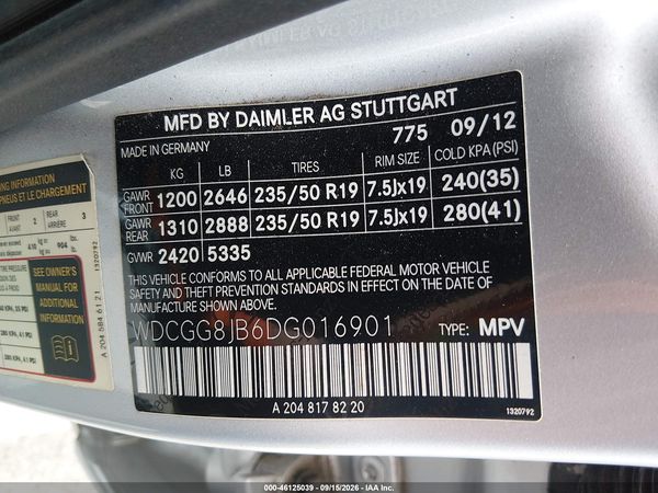 2013 MERCEDES-BENZ GLK 350 4MATIC — I9