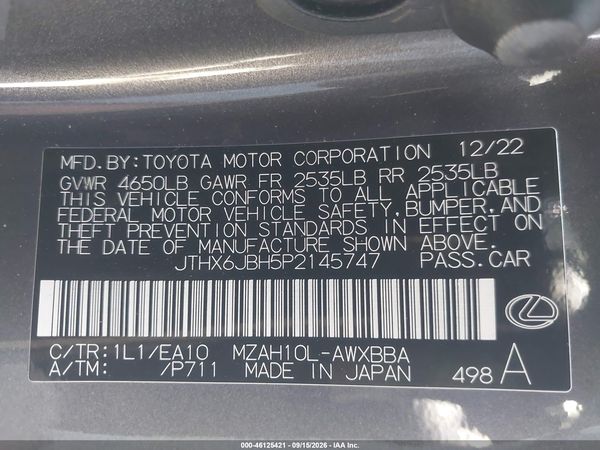 2023 LEXUS UX 250H 250h Base — I9