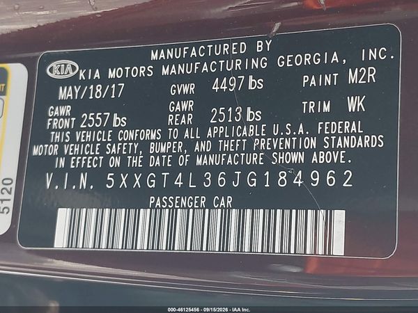 2018 KIA OPTIMA LX