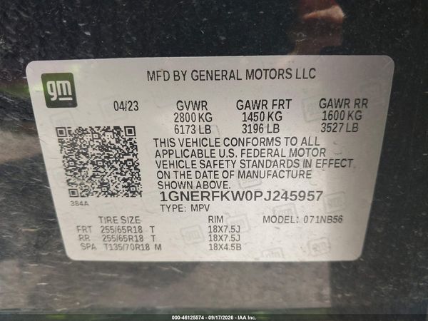 2023 CHEVROLET TRAVERSE FWD LS — I9