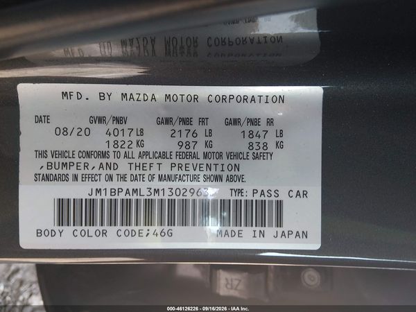2021 MAZDA MAZDA3 PREMIUM — I9
