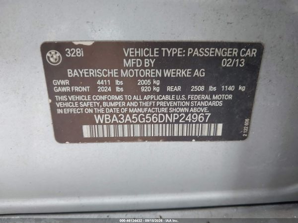 2013 BMW 328I SA