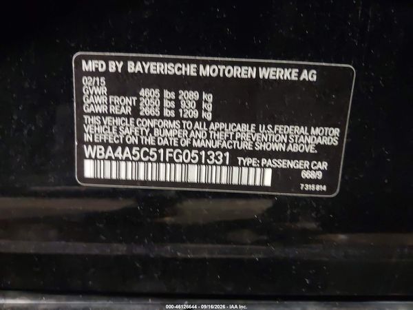 2015 BMW 428 GRAN COUPE — I9