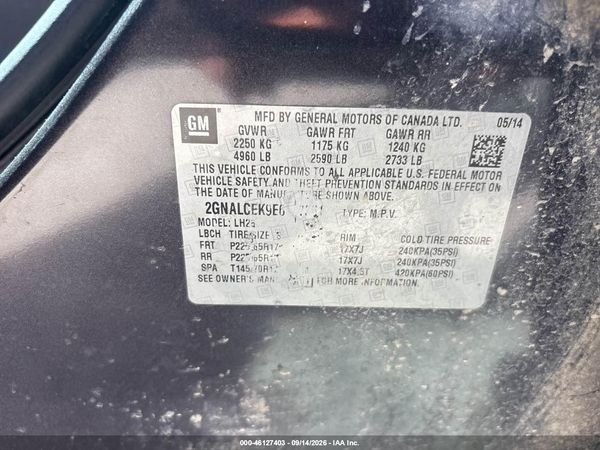 2014 CHEVROLET EQUINOX 2LT — I9
