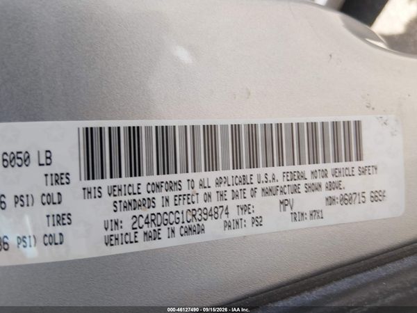 2012 DODGE GRAND CARAVAN SXT — I9
