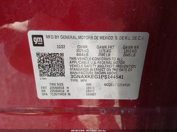 2023 CHEVROLET EQUINOX FWD LT — I9
