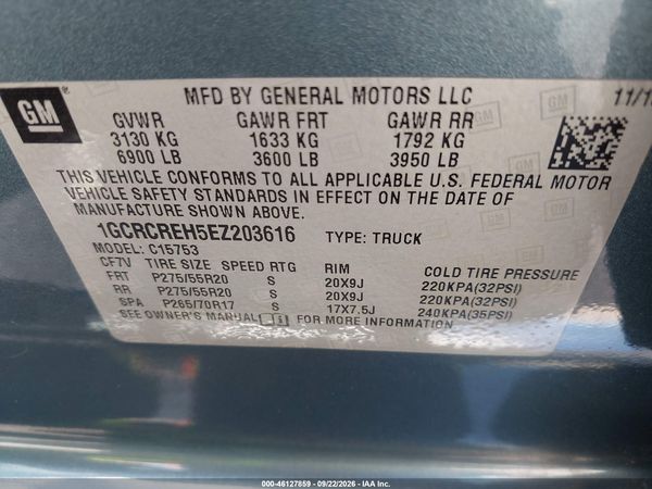 2014 CHEVROLET SILVERADO 1500 1LT — I9