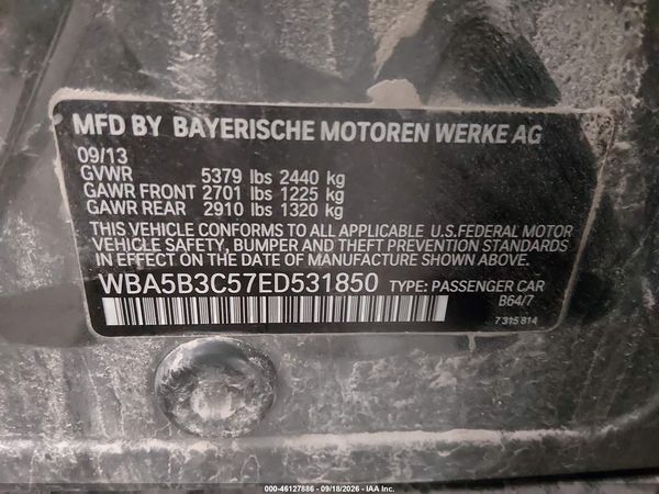 2014 BMW 535I XDRIVE — I9