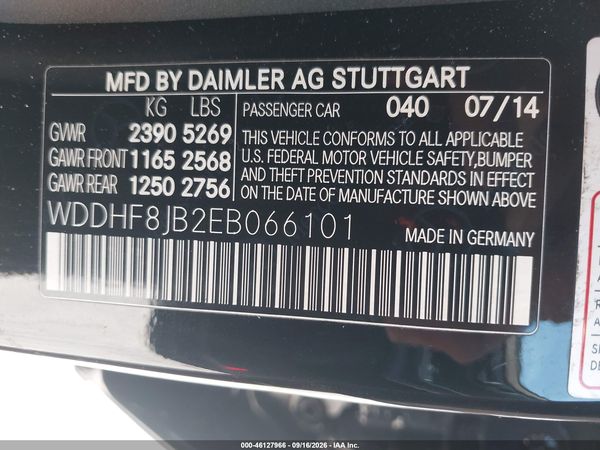 2014 MERCEDES-BENZ E 350 4MATIC — I9
