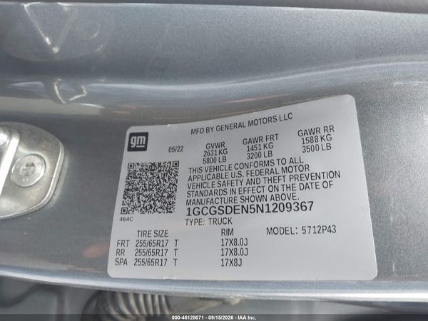 2022 CHEVROLET COLORADO 2WD  SHORT BOX Z71 — I9