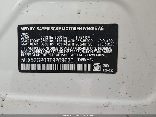2026 BMW X3 30 XDRIVE — I9