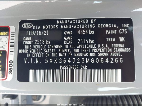 2021 KIA K5 GT-LINE — I9