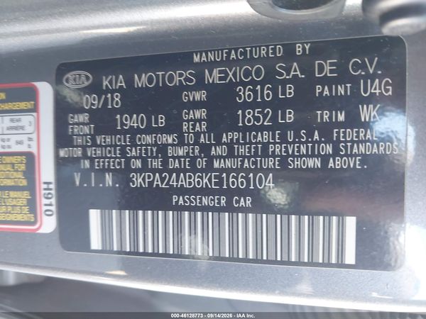 2019 KIA RIO S