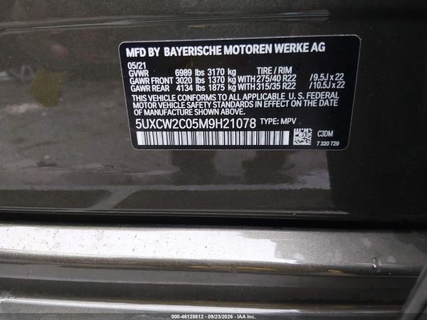 2021 BMW X7 XDRIVE40I — I9