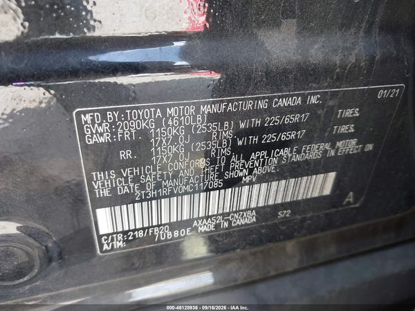 2021 TOYOTA RAV4 LE — I9