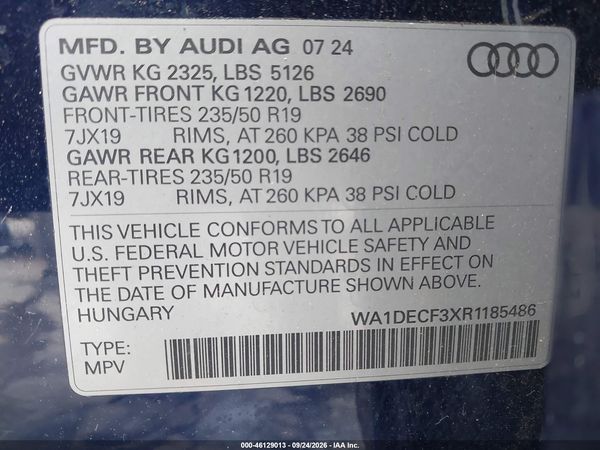 2024 AUDI Q3 — I9