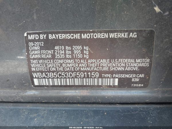 2013 BMW 328I XDRIVE — I9