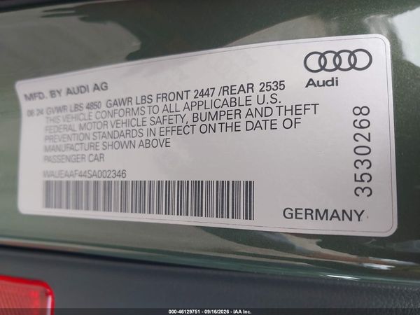 2025 AUDI A4 — I9