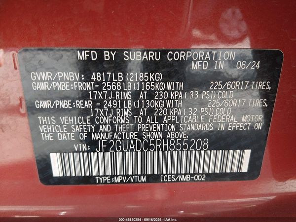 2024 SUBARU CROSSTREK PREMIUM — I9