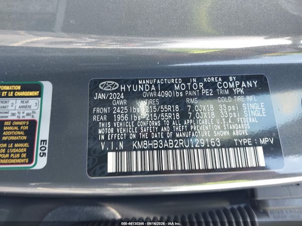 2024 HYUNDAI KONA SEL — I9