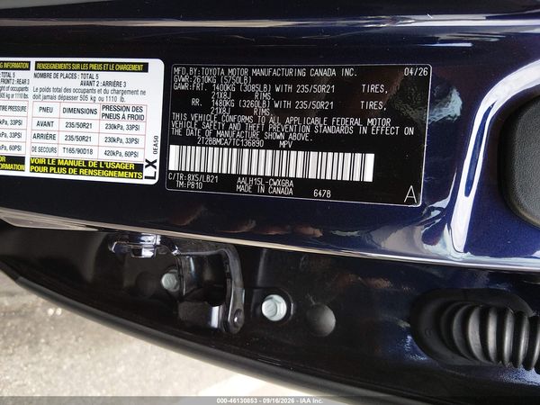2026 LEXUS RX 350H PREMIUM+ — I9