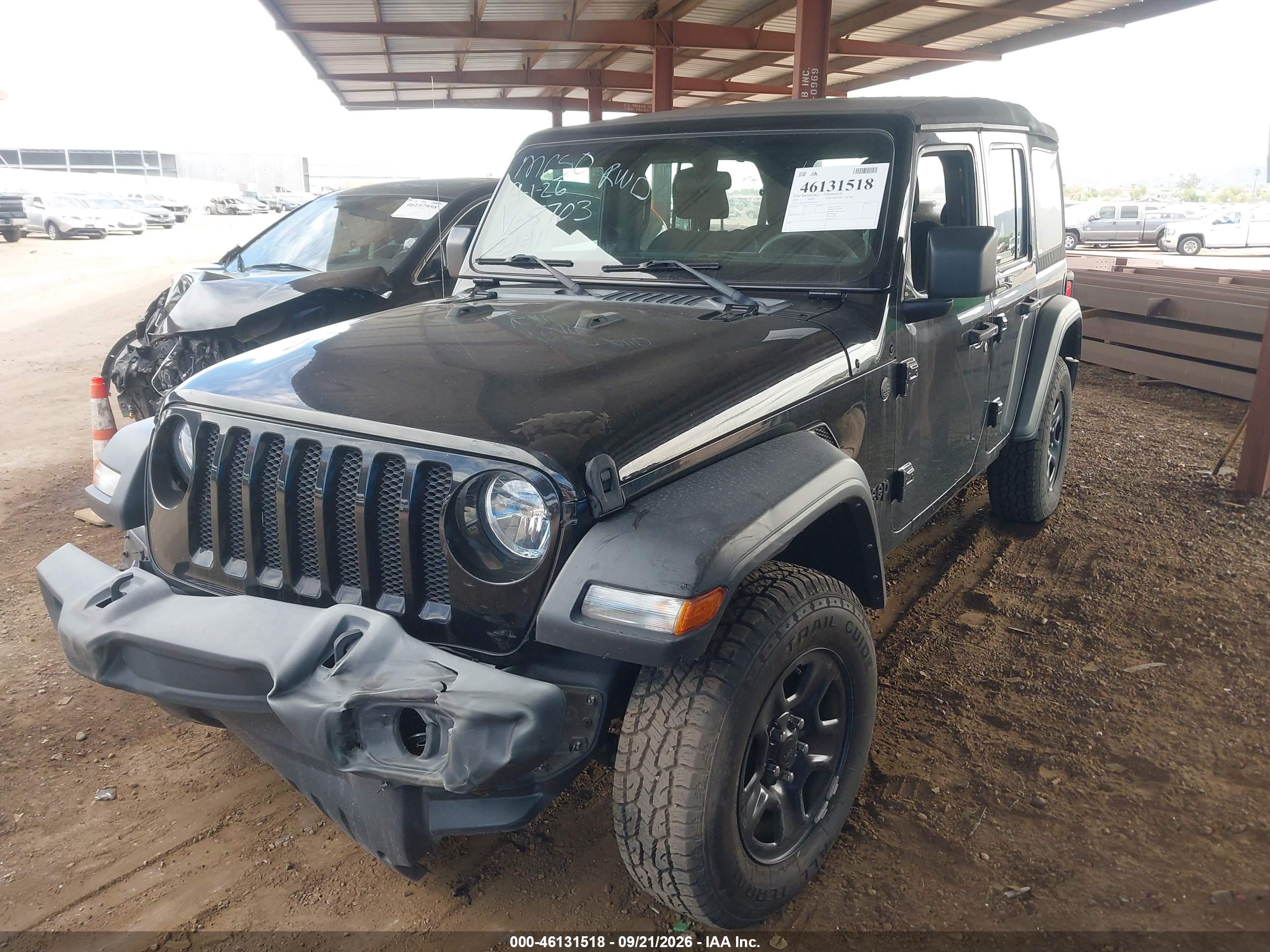 2022 JEEP WRANGLER UNLIMITED SPORT 4X4 — I2
