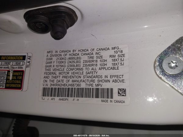 2018 HONDA CR-V EX-L/EX-L NAVI — I9