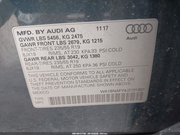 2018 AUDI Q5 — I9