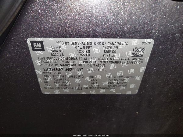 2015 CHEVROLET EQUINOX 2LT — I9