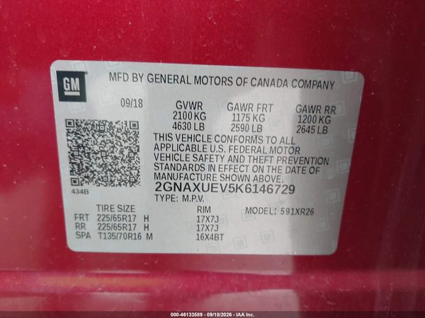 2019 CHEVROLET EQUINOX LT — I9