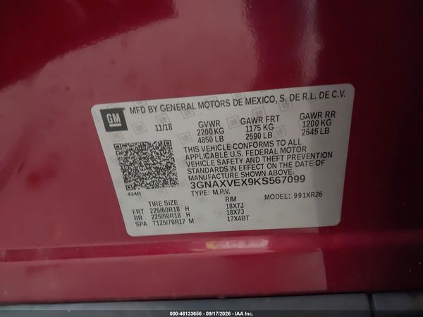 2019 CHEVROLET EQUINOX LT — I9
