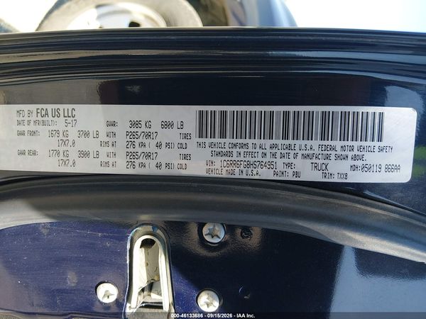 2017 RAM 1500 TRADESMAN  4X2 6'4 BOX — I9