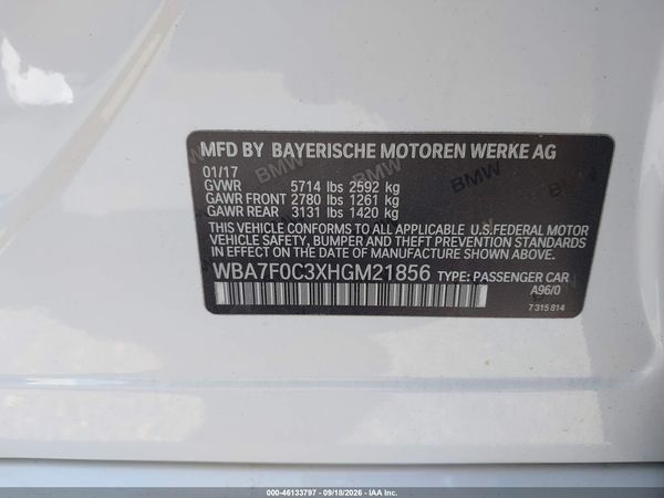 2017 BMW 750I — I9
