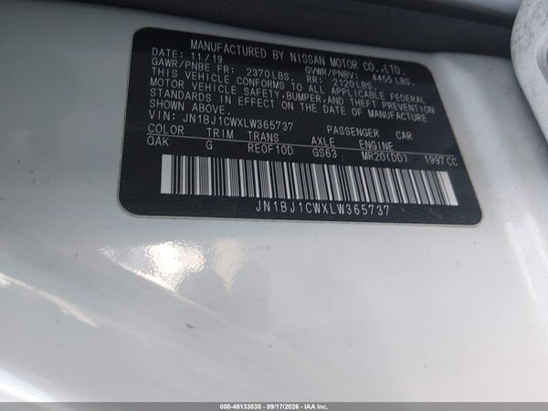 2020 NISSAN ROGUE SPORT S AWD XTRONIC CVT — I9