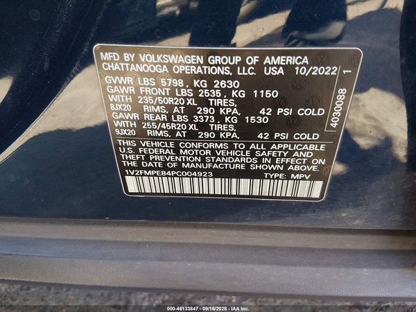 2023 VOLKSWAGEN ID.4 PRO S/PRO S PLUS — I9