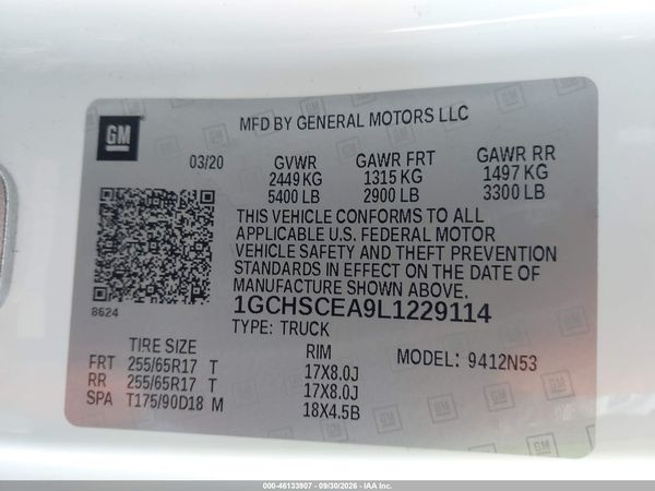 2020 CHEVROLET COLORADO 2WD  LONG BOX LT — I9
