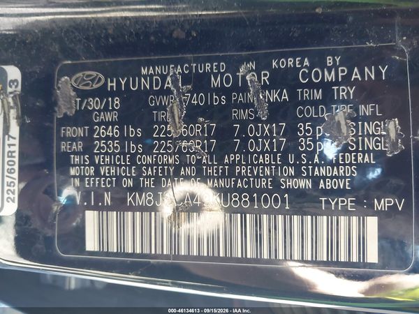 2019 HYUNDAI TUCSON SE