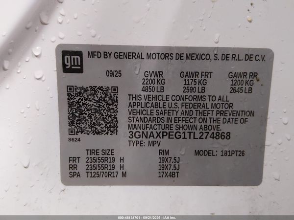 2026 CHEVROLET EQUINOX AWD LT — I9