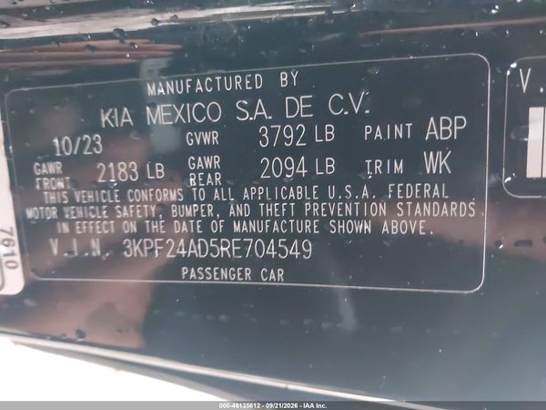 2024 KIA FORTE LXS — I9