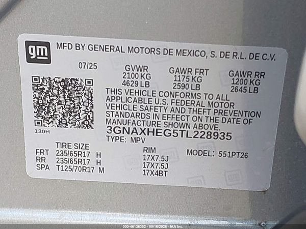 2026 CHEVROLET EQUINOX FWD LT — I9